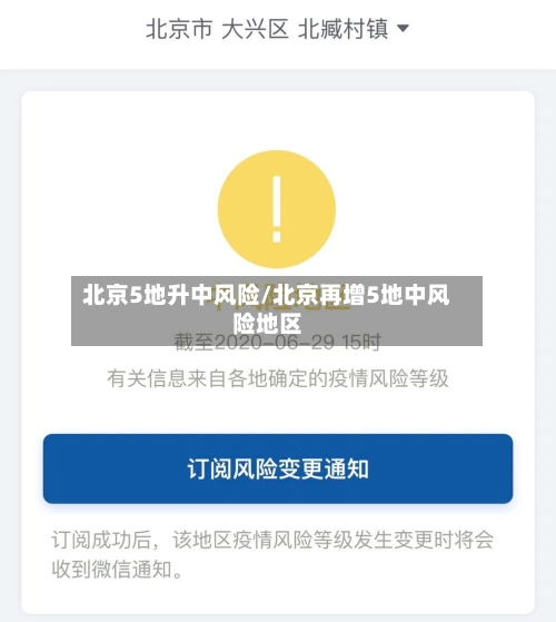 北京5地升中风险/北京再增5地中风险地区-第2张图片
