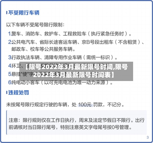 【限号2022年3月最新限号时间,限号2022年3月最新限号时间表】-第2张图片